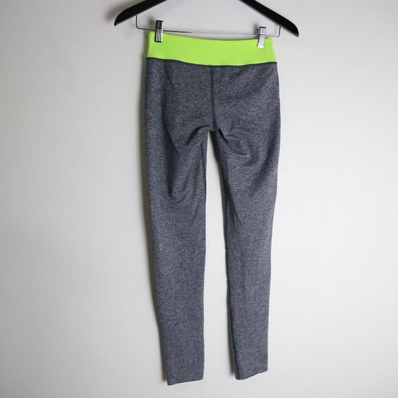 Ivivva by Lululemon Reversible Girls Neon Yellow Heathered Leggings Size 12 - Picture 4 of 6